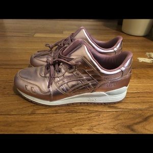 Metallic pink Asic sneakers